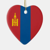 Ornement Cœur En Céramique La Mongolie - drapeau mongol (Droite)