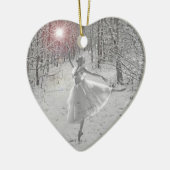 Ornement Cœur En Céramique La Reine des neiges (Gauche)