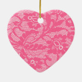 Ornement Cœur En Céramique Lace Heart (Dos)