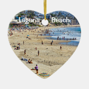 Ornement Cœur En Céramique Laguna Beach 2 Coeur Vacances Coeur
