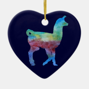 Ornement Cœur En Céramique Lama de Colorwashed