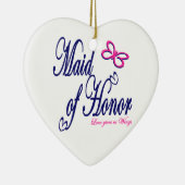 Ornement Cœur En Céramique L'amour nous donne des ailes (Droite)