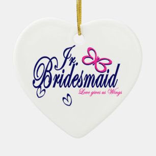 Ornement Cœur En Céramique L'amour nous donne des ailes