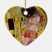 Ornement Cœur En Céramique Le baiser de Gustav Klimt, Art Nouveau Vintage (Dos)