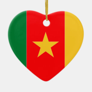 Ornement Cœur En Céramique Le Cameroun