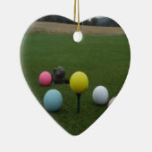 Ornement Cœur En Céramique Le golf de Pâques (Droite)