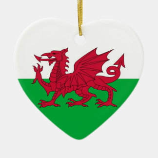 ORNEMENT CŒUR EN CÉRAMIQUE LE PAYS DE GALLES