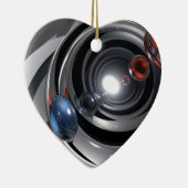 Ornement Cœur En Céramique Lens de caméra Abstrait (Droite)
