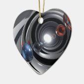 Ornement Cœur En Céramique Lens de caméra Abstrait (Gauche)