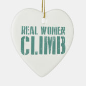 Ornement Cœur En Céramique Les vraies femmes grimpent (Droite)