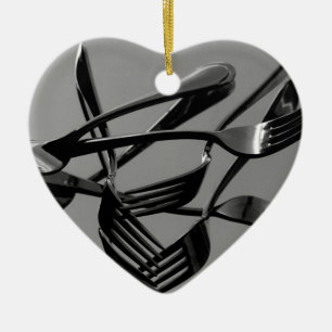 Ornement Cœur En Céramique Levitation de la fourche