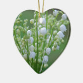 Ornement Cœur En Céramique Lily de la vallée (Gauche)