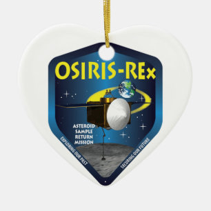 Ornement Cœur En Céramique Logo de mission d'OSIRIS REx