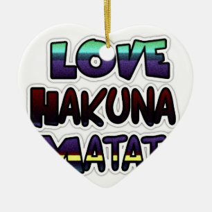 Ornement Cœur En Céramique Love Hakuna Matata Cadfts
