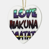 Ornement Cœur En Céramique Love Hakuna Matata Cadfts (Gauche)