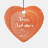 Ornement Cœur En Céramique Luscious OrangeHeart Ceramic Keepsake Custom (Dos)