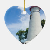 Ornement Cœur En Céramique Marblehead Lighthouse (Dos)