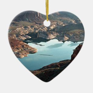 Ornement Cœur En Céramique Marina balançante de corde. Lac Powell, Utah,