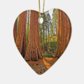 Ornement Cœur En Céramique Monarques de la forêt (Gauche)