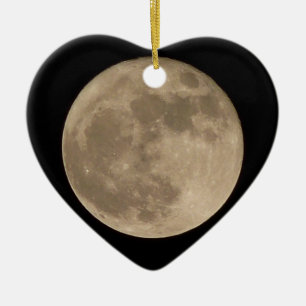 Ornement Cœur En Céramique Moon Ornament Full Moon Decoration Lunar Toxits