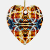 Ornement Cœur En Céramique motif graffiti Abstrait (Droite)