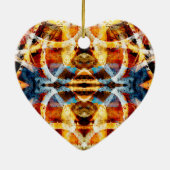 Ornement Cœur En Céramique motif graffiti Abstrait (Dos)