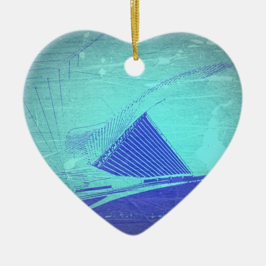 Ornement Cœur En Céramique Musée d'Art de Milwaukee (Devant)