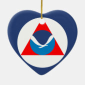 Ornement Cœur En Céramique Noaa, Etats-Unis (Dos)