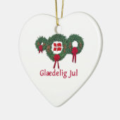 Ornement Cœur En Céramique Noël 2 du Danemark (Gauche)
