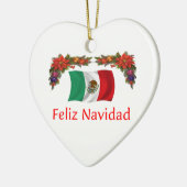 Ornement Cœur En Céramique Noël du Mexique (Gauche)