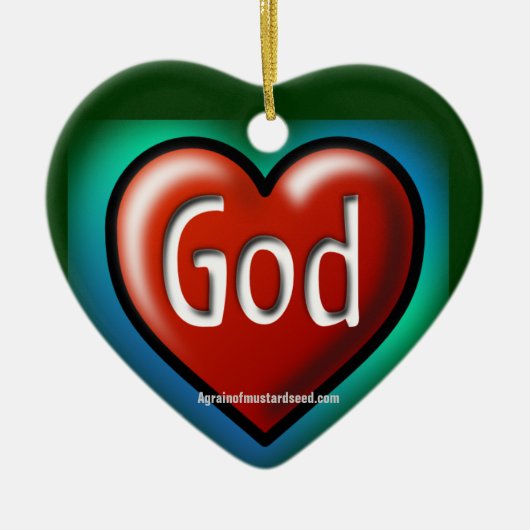 Ornement Cœur En Céramique Noël Jésus (Devant)