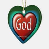 Ornement Cœur En Céramique Noël Jésus (Gauche)