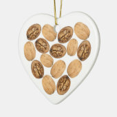 Ornement Cœur En Céramique Noix ! (Gauche)