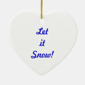 Ornement Cœur En Céramique ornament - Let it Snow ! Border Collie (Dos)
