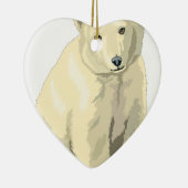 Ornement Cœur En Céramique Ours polaire (Droite)