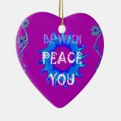 Ornement Cœur En Céramique Paix Sois avec toi (Droite)