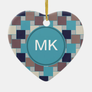 Ornement Cœur En Céramique Paon sur la plage