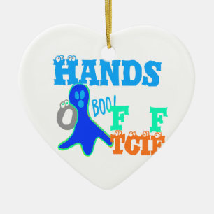 Ornement Cœur En Céramique Parfait Boo ! TGIF Merci Dieu Son Vendredi Hakuna