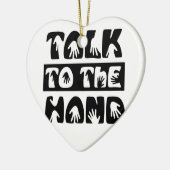 Ornement Cœur En Céramique Parler À La Main (Gauche)