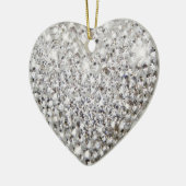 Ornement Cœur En Céramique Parure de coeur brillant (Gauche)