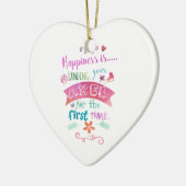 Ornement Cœur En Céramique Patin fait sur commande de bonheur d'objets à (Gauche)