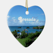 Ornement Cœur En Céramique Paysage du Grenada (Droite)