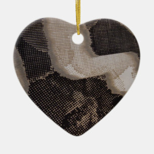 ORNEMENT CŒUR EN CÉRAMIQUE PEAU DE SNAKE