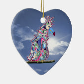 Ornement Cœur En Céramique Perché (Droite)