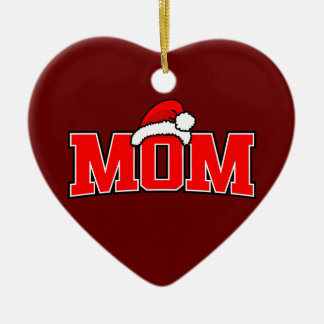 Ornement Cœur En Céramique Père Noël Mom Heart Ornament