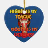 Ornement Cœur En Céramique Personnaliser (Devant)