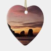 Ornement Cœur En Céramique Plage Pacifica, Ca de Rockaway (Droite)