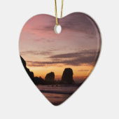 Ornement Cœur En Céramique Plage Pacifica, Ca de Rockaway (Gauche)