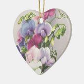 Ornement Cœur En Céramique Pois doux 1907 (Gauche)