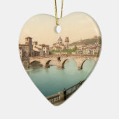 Ornement Cœur En Céramique Pont et San en pierre Giorgio, Vérone, Italie (Gauche)